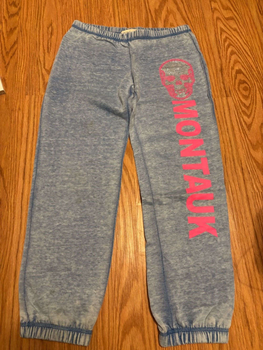 Vintage Havana Blue Joggers with Pink Montauk Script